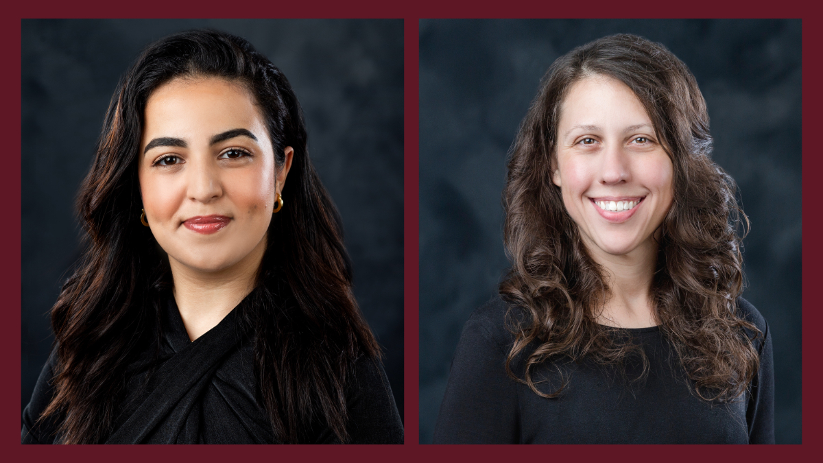 Headshots of two faculty members