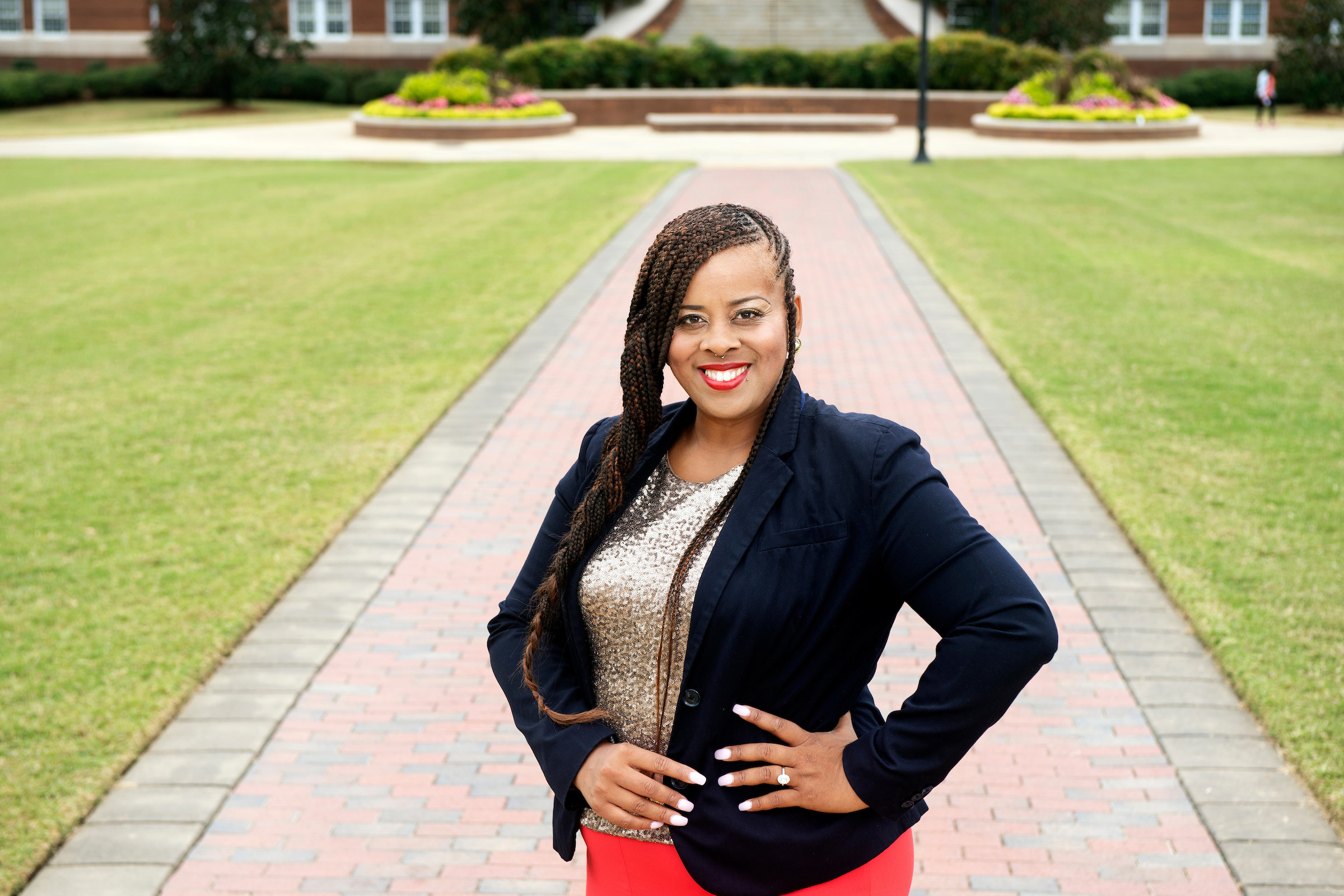 Photo of Dr. Cutts Givens on the Drill Field